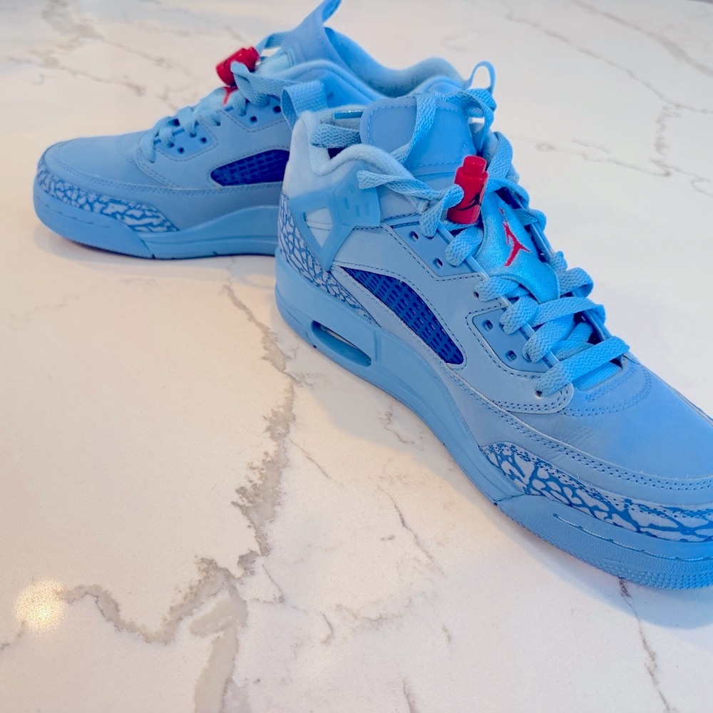 Nike Jordan Spizike Sneakers - Sky Blue with Red Highlights